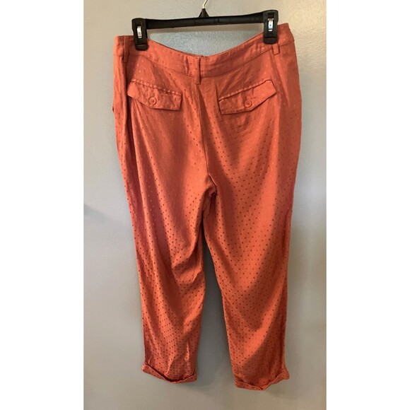 Chicos Pleated and Cuffed Rayon Pants Chico Size 1 Peach Blush - Picture 6 of 8